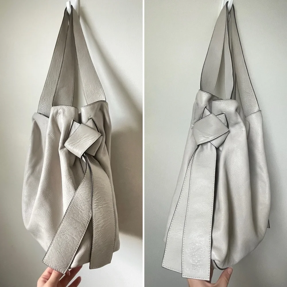 Vince Camuto⚡️XL Slouchy “Silver Cloud” Cyra Taupe Tote Bag - Picture 3 of 16